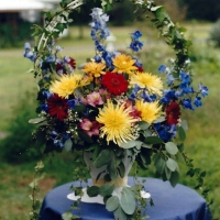 Summer Basket Wedding Centerpiece