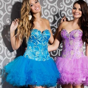 sachin and babi light blue dress Homecoming Dresses