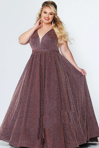 Glittery-plus-size-formal-gown