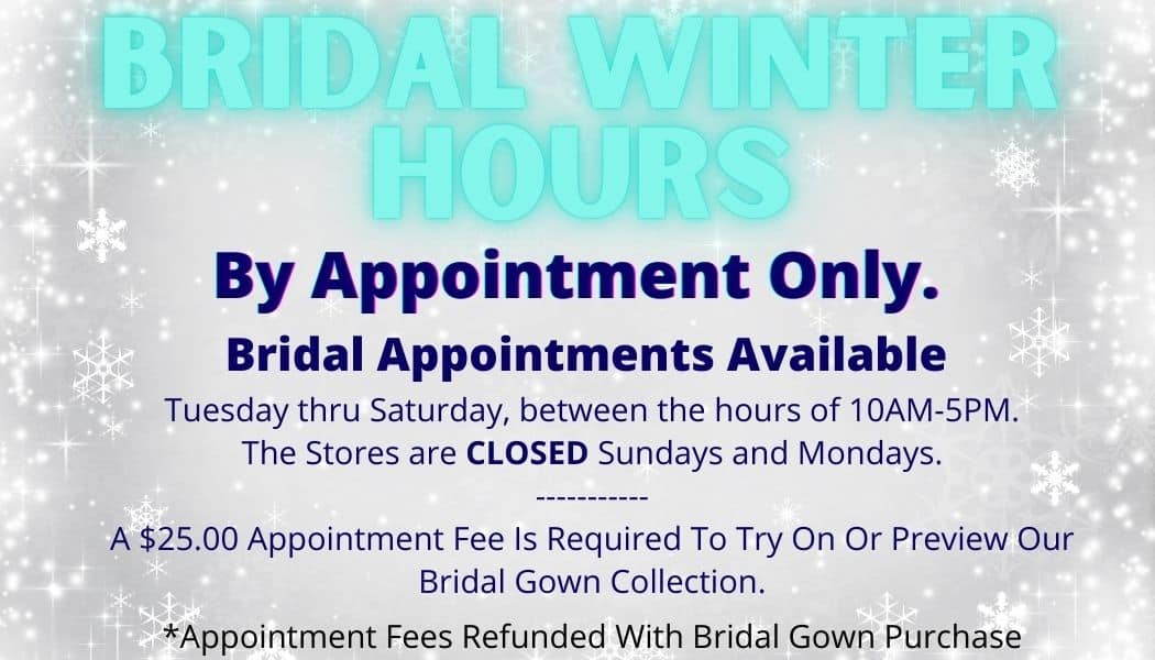 bridal shops open sunday near me